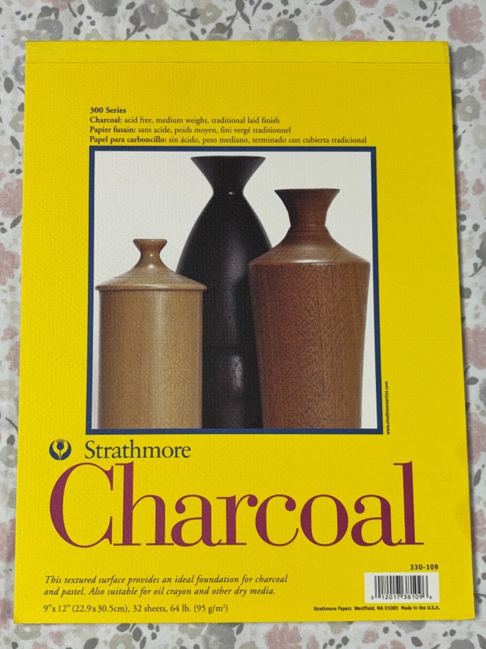Strathmore Paper for Charcoal & Pastels, 32 sheets, 64lb, 9" x 12"